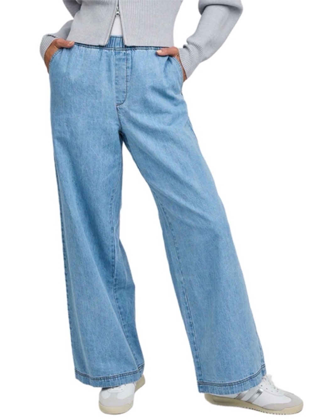 Gentle Fawn Maxwell Pants- Lightweight Pull On Wide Leg Jeans- Small
